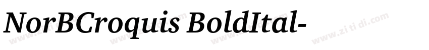 NorBCroquis BoldItal字体转换